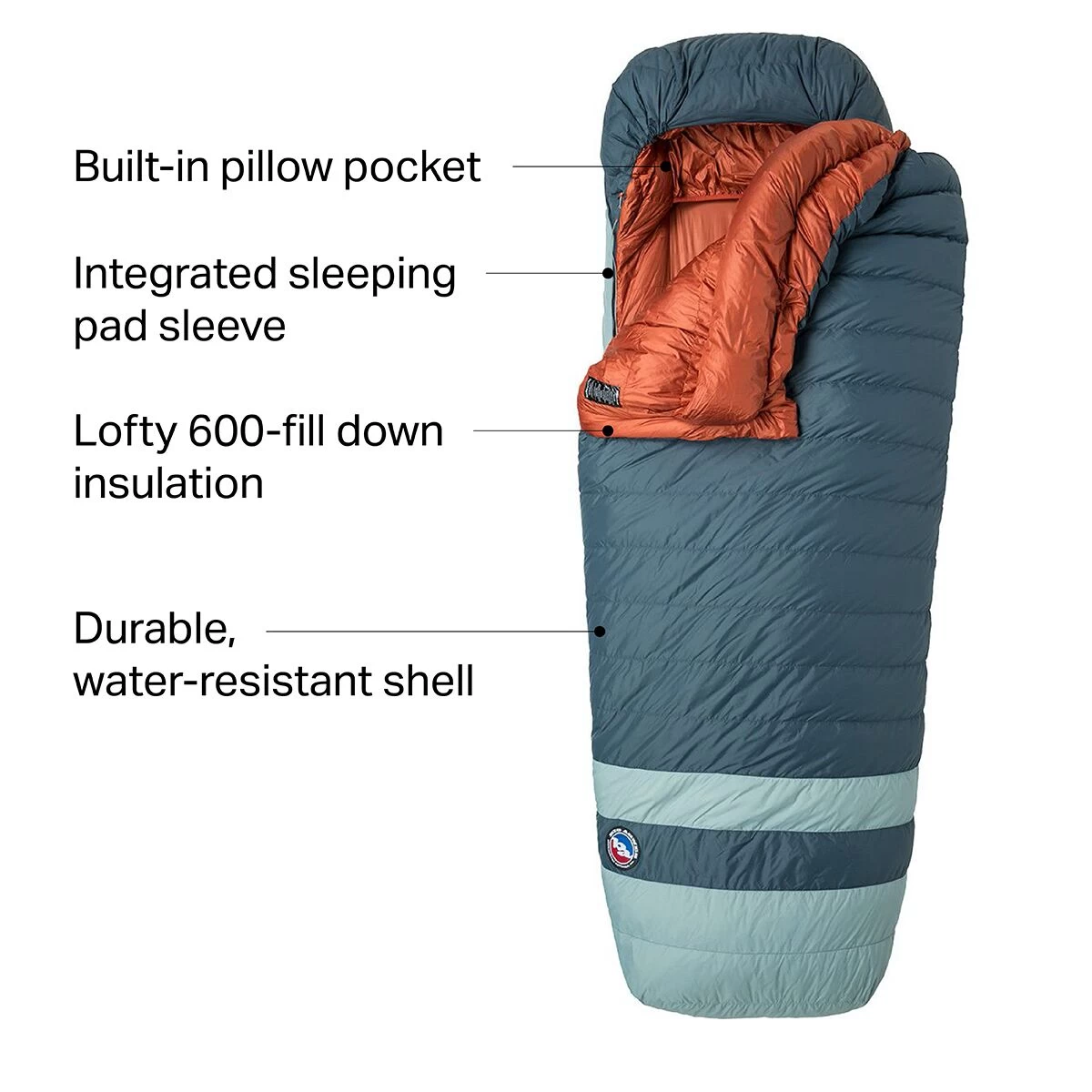 Big Agnes Diamond Park Sleeping Bag: 15F Down - Image 6