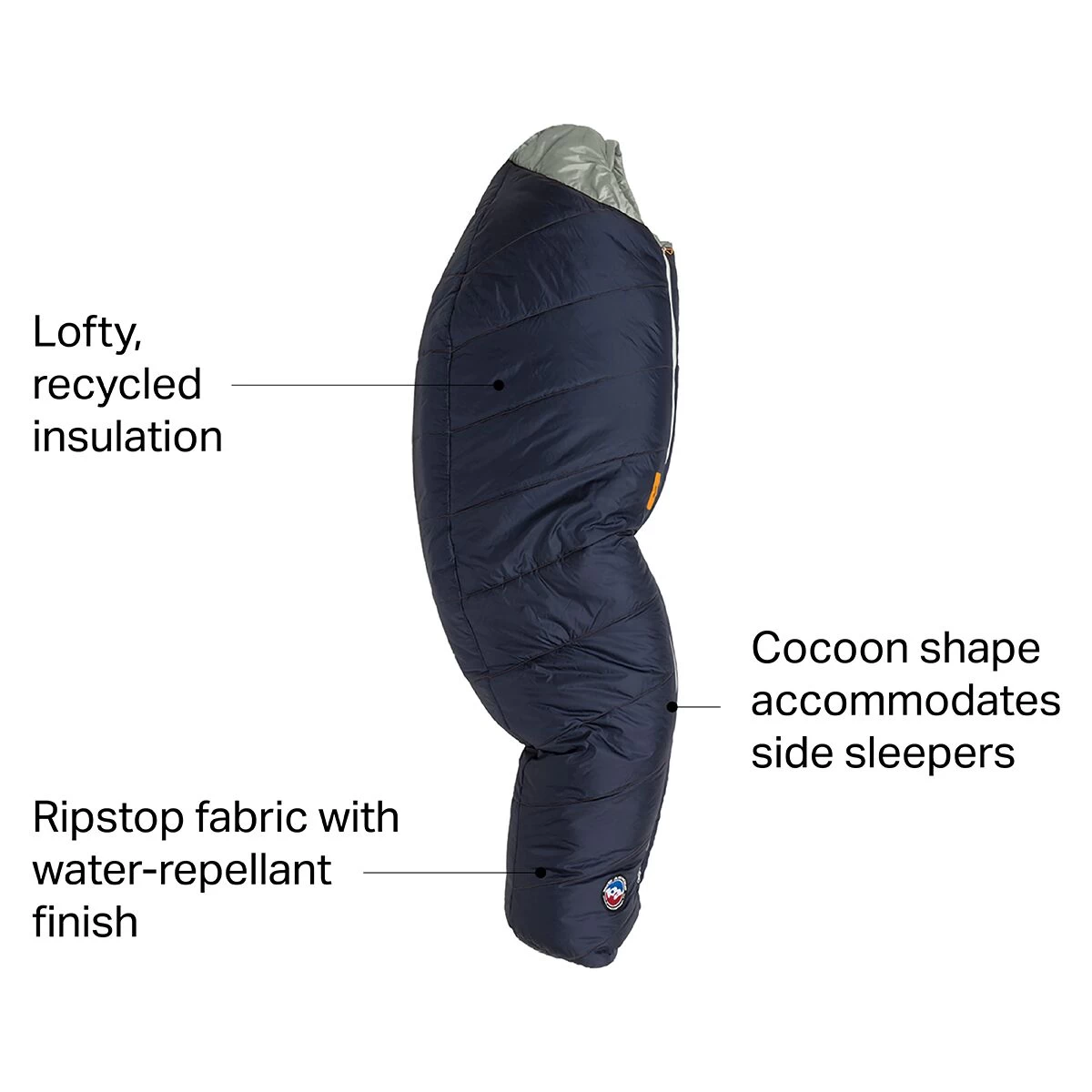 Big Agnes Sidewinder Camp Sleeping Bag: 20F Synthetic - Image 4