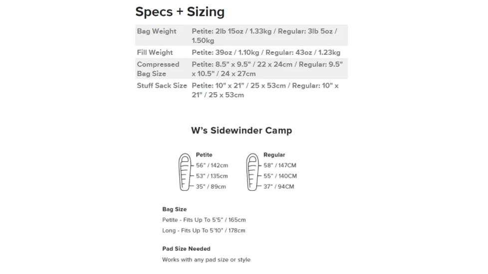 Big Agnes Sidewinder Camp 20 FireLine Sleeping Bag - Women's - Image 6